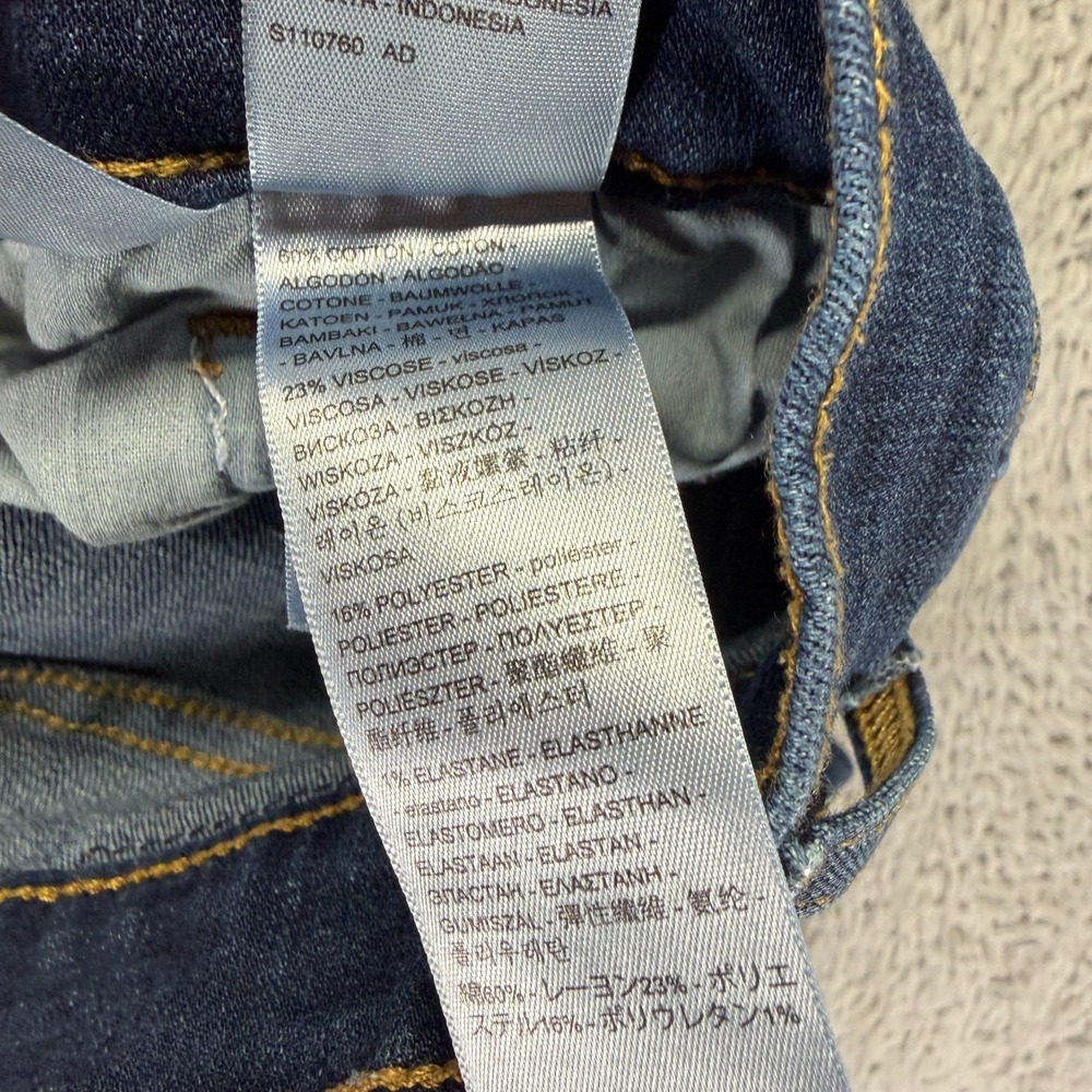 Levi's Jeans Women's 12 Blue Cotton Denim Straight Leg Classic Workwear Stretch - Picture 7 of 12